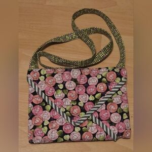 Handmade Quilted Crossbody Bag From "Three Pocket Tote" Pattern By K.Mongomery